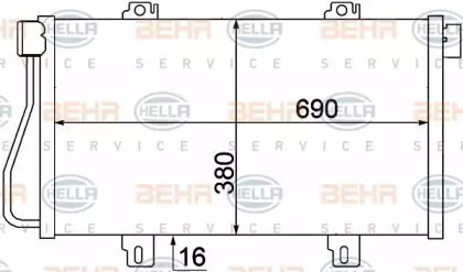 Конденсатор BEHR/HELLA для NISSAN INTERSTAR Фургон (X70) dCi 120