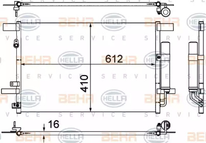 Кондиционер BEHR/HELLA для PEUGEOT 4007 (GP_) 2.2 HDi