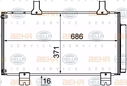 Кондиционер BEHR/HELLA для HONDA ACCORD VIII универсал (CW) 2.4 i (CW2)