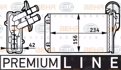Салонный теплообменник BEHR/HELLA для VW GOLF III (1H1) 1.8 Syncro (1HX1)