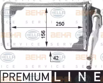 Салонный теплообменник BEHR/HELLA для PEUGEOT 205 I (741A/C) 1.7 Diesel