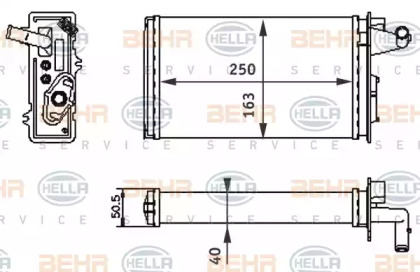 Водяной / масляный радиатор BEHR/HELLA для ALFA ROMEO 146 (930_) 1.7 i.e. 16V (930.B1)