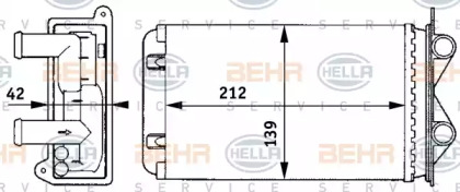 Салонный теплообменник BEHR/HELLA для VW TRANSPORTER IV c бортовой платформой/ходовая часть (70XD) 2.4 D