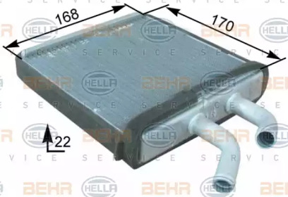 Салонный теплообменник BEHR/HELLA для KIA RIO универсал (DC) 1.3