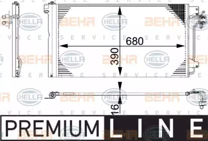 Кондиционер BEHR/HELLA для VW MULTIVAN V (7HM, 7HN, 7HF, 7EF, 7EM, 7EN) 1.9 TDI