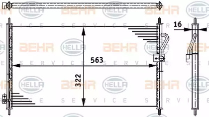 Конденсатор BEHR/HELLA для HONDA ACCORD V (CC, CD) 2.0 i