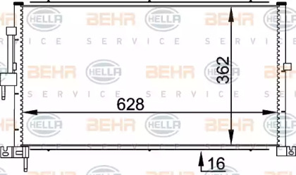 Кондиционер BEHR/HELLA для JAGUAR X-TYPE Estate (X400) 2.5