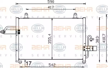 Кондиционер BEHR/HELLA для CHEVROLET REZZO 1.6