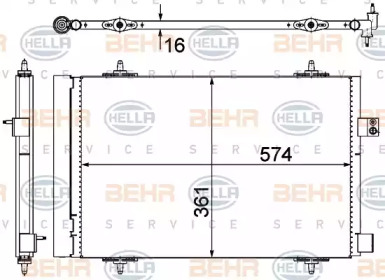 Кондиционер BEHR/HELLA для PEUGEOT 508 SW 2.0 HDi