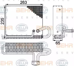 Испаритель BEHR/HELLA для VW CRAFTER 30-50 c бортовой платформой/ходовая часть (2F_) 2.5 TDI