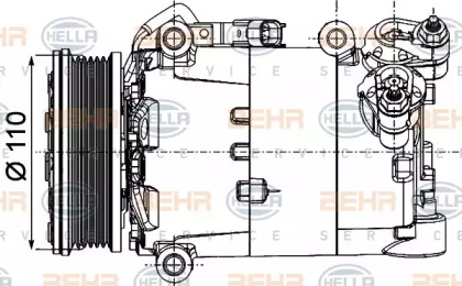 Кондиционер BEHR/HELLA для FORD MONDEO IV Turnier (BA7) 2.0 TDCi
