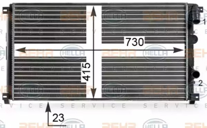 Водяной радиатор BEHR/HELLA для NISSAN INTERSTAR Фургон (X70) dCi 80