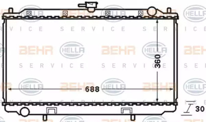 Водяной / масляный радиатор BEHR/HELLA для NISSAN PRIMERA Traveller (WP11) 2.0 TD