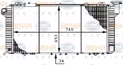 Водяной радиатор BEHR/HELLA для NISSAN PATROL III/2 Station Wagon (W260) 3.2 D