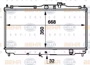 Водяной / масляный радиатор BEHR/HELLA для HONDA ACCORD IV (CB) 2.0 i 16V (CB3)