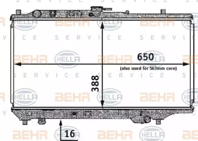 Водяной радиатор BEHR/HELLA для MAZDA 323 S IV (BG) 1.3 16V