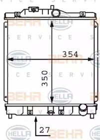 Водяной / масляный радиатор BEHR/HELLA для HONDA CIVIC V седан (EG, EH) 1.6 VTi (EG9)