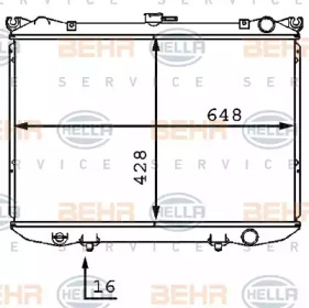 Водяной / масляный радиатор BEHR/HELLA для NISSAN PICK UP (D21) 2.4 4WD