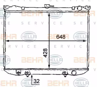 Водяной / масляный радиатор BEHR/HELLA для NISSAN PICK UP (D21) 2.4 i 12V