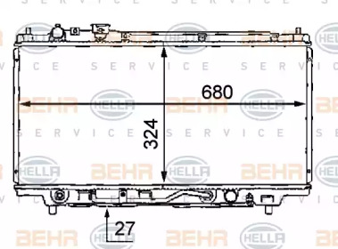 Водяной радиатор BEHR/HELLA для MAZDA 323 P V (BA) 1.5 16V