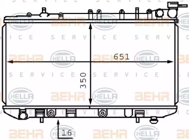 Водяной / масляный радиатор BEHR/HELLA для NISSAN SUNNY III Liftback (N14) 1.6 i