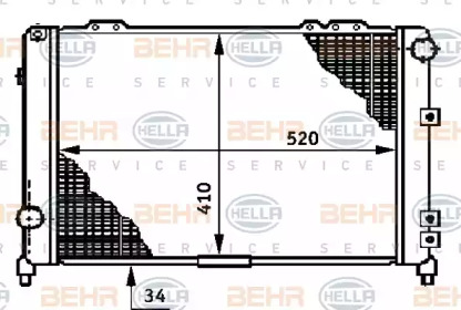 Водяной / масляный радиатор BEHR/HELLA для ALFA ROMEO 164 (164_) 3.0 V6 (164.AD, 164.AH, 164.AB)