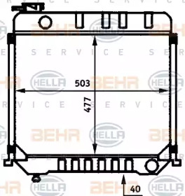 Водяной / масляный радиатор BEHR/HELLA для MERCEDES-BENZ T1 автобус (602) 310 D 2.9