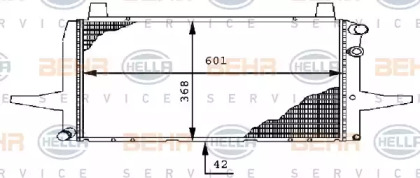 Водяной / масляный радиатор BEHR/HELLA для FORD SIERRA Хэтчбек (GBC, GBG) 2.8 i XR 4x4