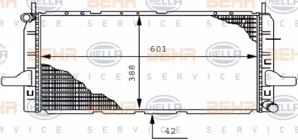 Водяной / масляный радиатор BEHR/HELLA для FORD SIERRA Хэтчбек (GBC, GBG) 1.8 TD
