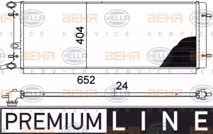 Водяной / масляный радиатор BEHR/HELLA для VW BORA Variant (1J6) 1.4 16V