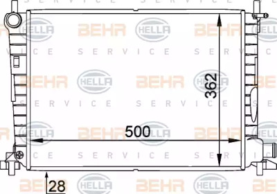 Водяной радиатор BEHR/HELLA для MAZDA 121 III (JASM, JBSM) 1.8 D