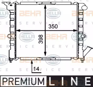 Водяной / масляный радиатор BEHR/HELLA для RENAULT SUPER 5 (B/C40_) 1.4 (B/C40J)