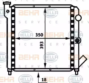 Водяной / масляный радиатор BEHR/HELLA для RENAULT SUPER 5 (B/C40_) 1.4 (B/C40J)