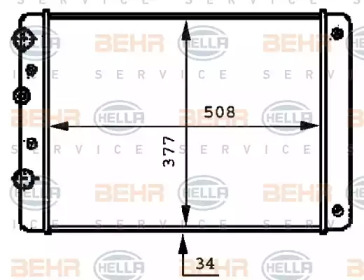 Водяной / масляный радиатор BEHR/HELLA для VW POLO (6N1) 64 1.9 D