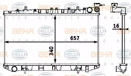 Водяной / масляный радиатор BEHR/HELLA для NISSAN PRIMERA Traveller (W10) 1.6 i