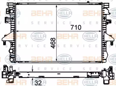 Водяной / масляный радиатор BEHR/HELLA для VW MULTIVAN V (7HM, 7HN, 7HF, 7EF, 7EM, 7EN) 1.9 TDI