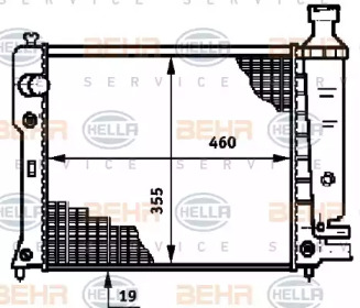 Водяной радиатор BEHR/HELLA для PEUGEOT 405 I (15B) 1.4