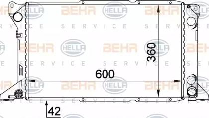 Водяной радиатор BEHR/HELLA для FORD TRANSIT Фургон (E_ _) 2.5 TDI (EAL, EAS)
