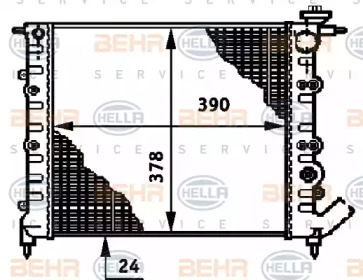 Водяной / масляный радиатор BEHR/HELLA для RENAULT CLIO I (B/C57_, 5/357_) 1.4