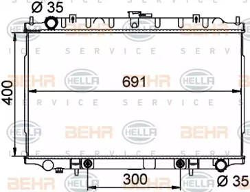 Водяной / масляный радиатор BEHR/HELLA для NISSAN MAXIMA / MAXIMA QX IV Station Wagon (A32) 2.0 QX