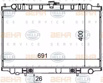 Водяной / масляный радиатор BEHR/HELLA для NISSAN MAXIMA / MAXIMA QX IV Station Wagon (A32) 2.0 QX