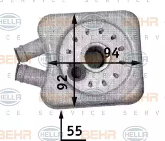Масляный радиатор BEHR/HELLA для VW CRAFTER 30-50 c бортовой платформой/ходовая часть (2F_) 2.5 TDI