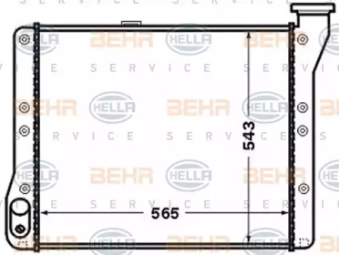 Водяной / масляный радиатор BEHR/HELLA для VW LT 40-55 I c бортовой платформой/ходовая часть (293-909) 2.4 D