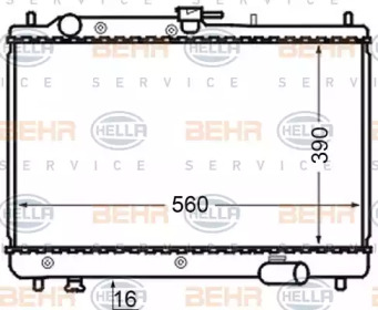 Водяной радиатор BEHR/HELLA для MAZDA 323 S IV (BG) 1.3 16V