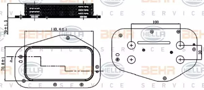 Масляный радиатор BEHR/HELLA для CHEVROLET CRUZE (J300) 1.8