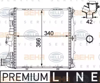 Водяной радиатор BEHR/HELLA для PORSCHE 911 Кабриолет (997) 3.6 Carrera 4