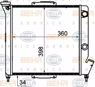 Водяной / масляный радиатор BEHR/HELLA для RENAULT SUPER 5 (B/C40_) 1.4 (B/C40J)