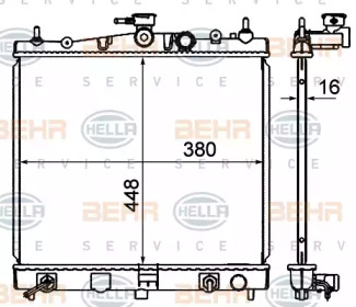 Водяной / масляный радиатор BEHR/HELLA для NISSAN MICRA III (K12) 1.4 16V