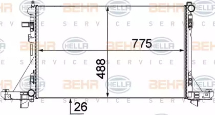 Водяной / масляный радиатор BEHR/HELLA для NISSAN NV400 c бортовой платформой/ходовая часть dCi 125