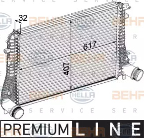 Охладитель наддувочного воздуха (интеркулер) BEHR/HELLA для VW CADDY IV Variant (SAB, SAJ) 2.0 TDI 4motion